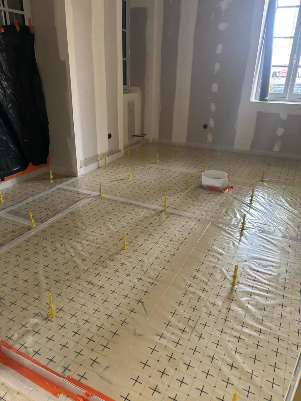 Chape fluide terminée